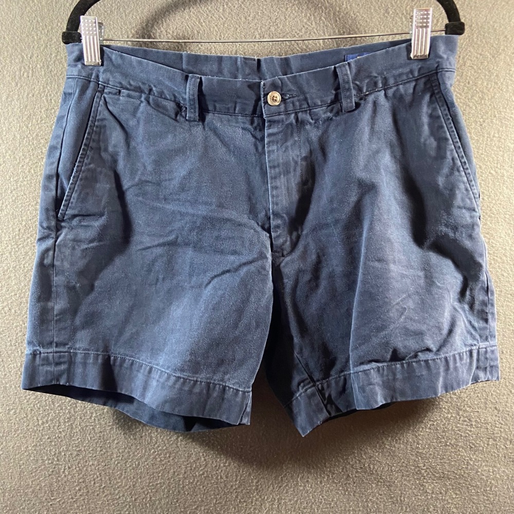 Polo Ralph Lauren Chino Shorts 33 Navy Blue Cotton Twill preppy golf nautical